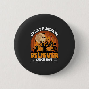 Great Pumpkin Believer Since Halloween Skeleton Ca 6 Cm Round Badge