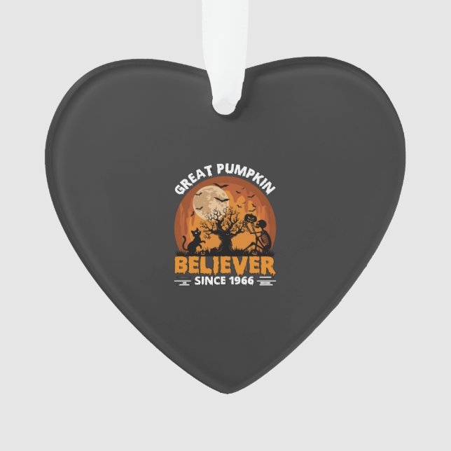 Great Pumpkin Believer Since Halloween Skeleton Ca Ornament (Front)