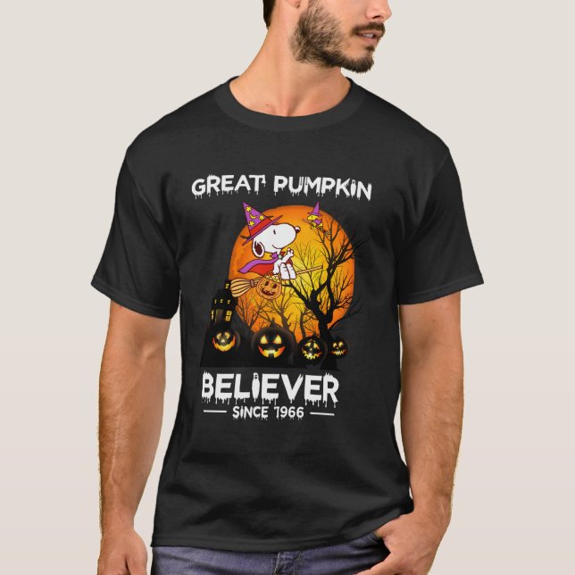 Great Pumpkjn Believer Since 1966 Halloween Funny  T-Shirt (Front)