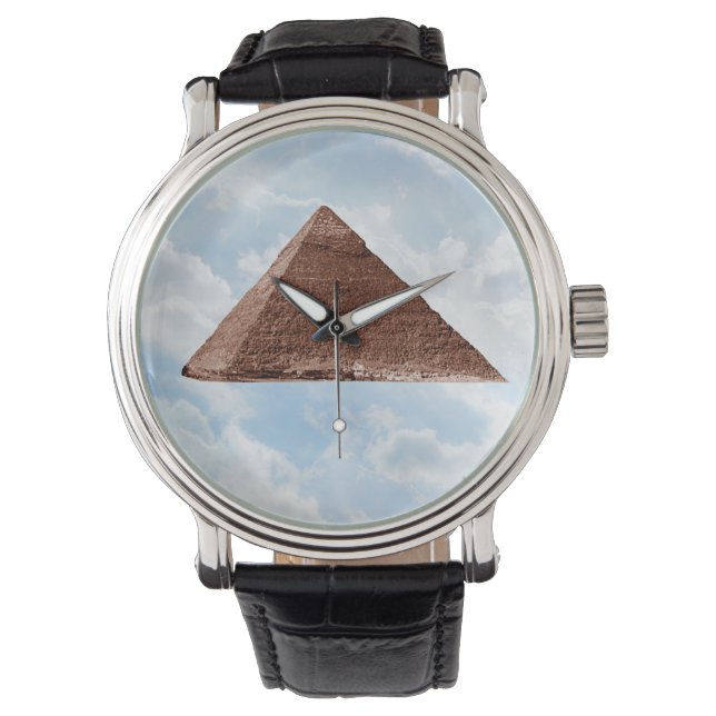 Great Pyramid - Vintage Leather Strap Watch (Front)