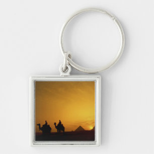 Great Pyramids of Giza, Egypt at sunset Key Ring
