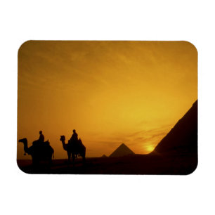 Great Pyramids of Giza, Egypt at sunset Magnet