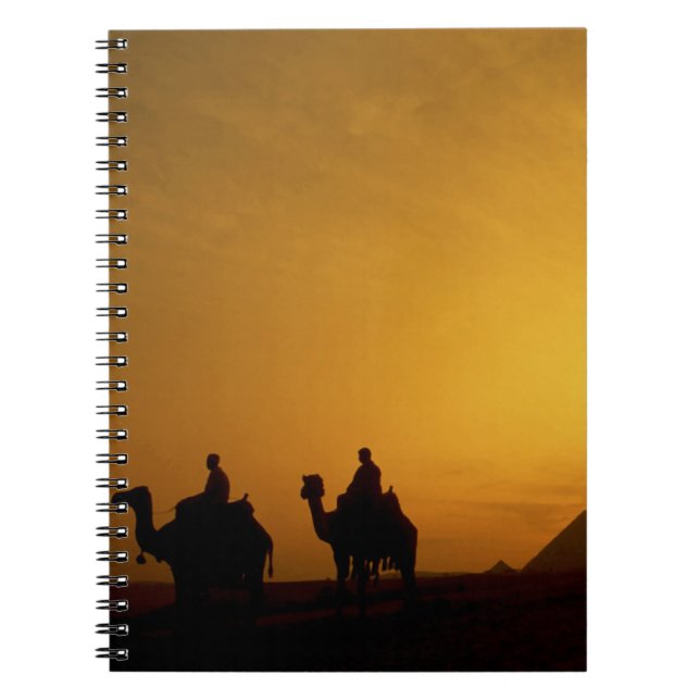 Great Pyramids of Giza, Egypt at sunset Notebook (Front)