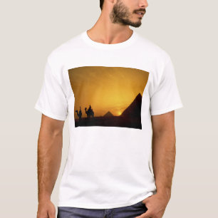 Great Pyramids of Giza, Egypt at sunset T-Shirt
