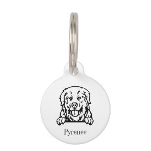 Great Pyrenee dog personalised name tag