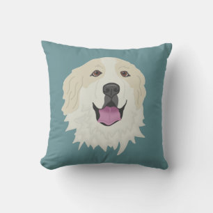 Great Pyrenees Badger Markings Cushion