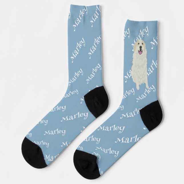 Great Pyrenees Badger Markings Socks (Left)