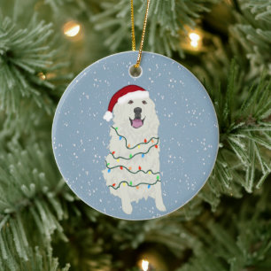 Great Pyrenees Christmas  Ceramic Tree Decoration