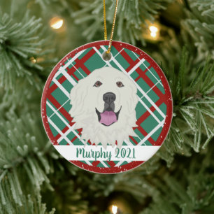 Great Pyrenees Christmas  Ceramic Tree Decoration