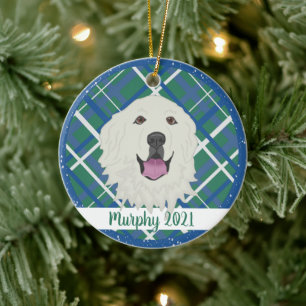 Great Pyrenees Christmas Ceramic Tree Decoration