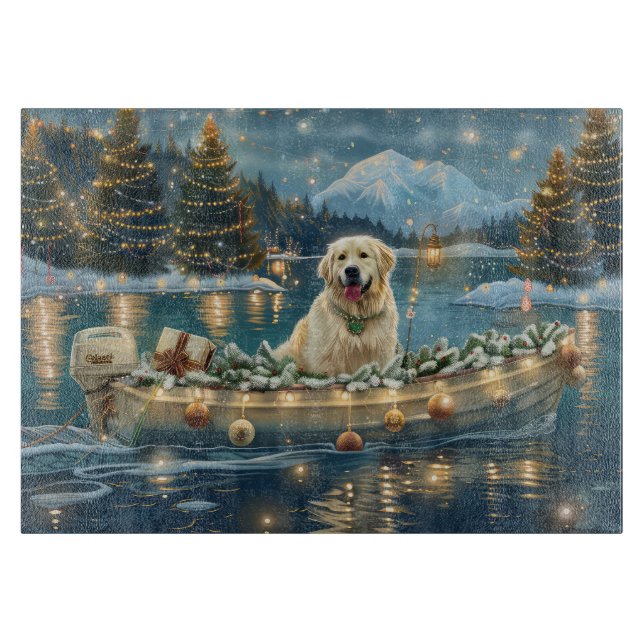 Great Pyrenees Christmas Festive Voyage Cutting Board (Front)
