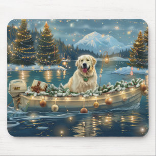 Great Pyrenees Christmas Festive Voyage Mouse Pad