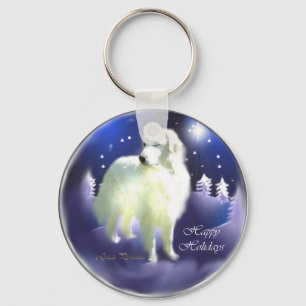 Great Pyrenees Christmas Gifts Key Ring