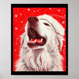Great Pyrenees Christmas Poster