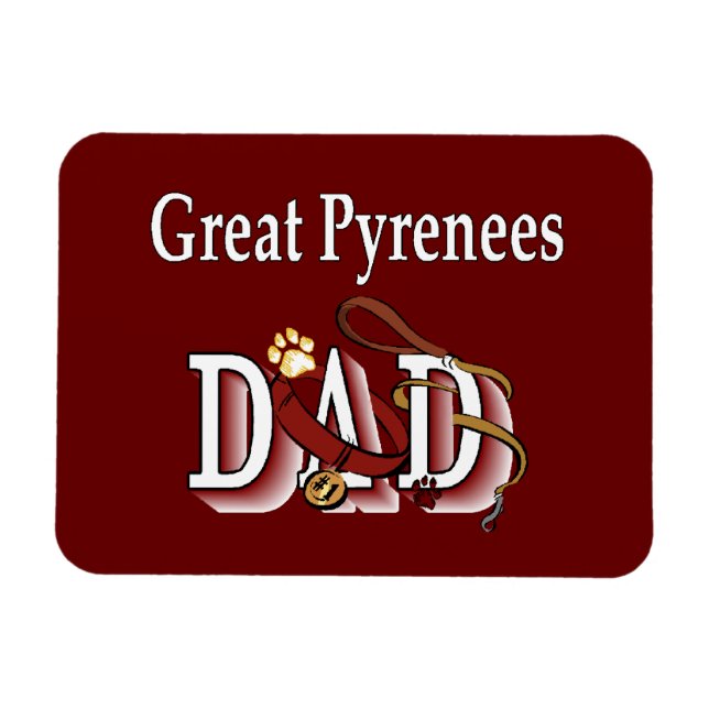 Great Pyrenees DAD Magnet (Horizontal)