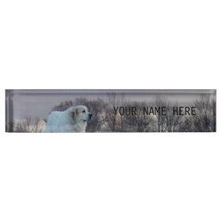 Great Pyrenees Desk Nameplate
