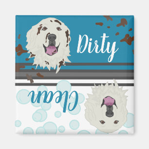 Great Pyrenees Dirty/Clean Dishwasher Magnet