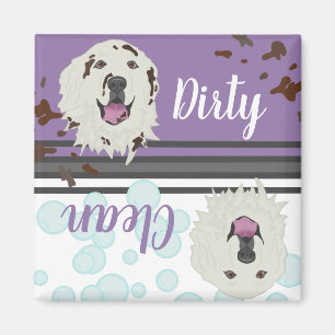 Great Pyrenees Dirty/Clean Dishwasher Magnet