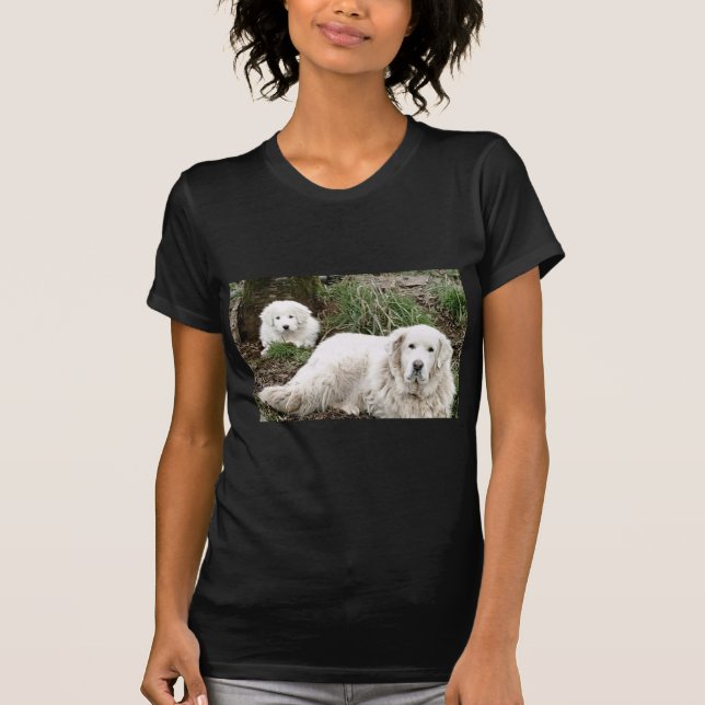 Great Pyrenees Dog and puppy T-Shirt (Front)