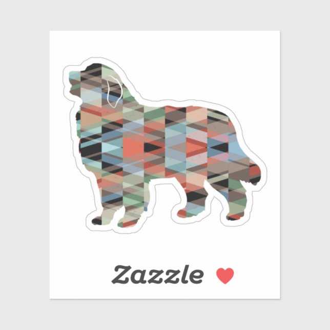 Great Pyrenees Dog Breed Geo Silhouette Plaid (Sheet)