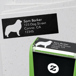 Great Pyrenees Dog Breed Silhouette Return Address Self-inking Stamp