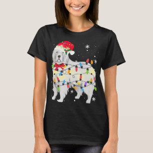 Great Pyrenees Dog Christmas Light Xmas Mum Dad Gi T-Shirt