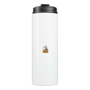 Great Pyrenees Dog Ghost Witch Halloween Matching  Thermal Tumbler