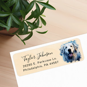 Great Pyrenees Dog Return Address Label