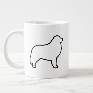 Great Pyrenees Dog Silhouettes Large Coffee Mug