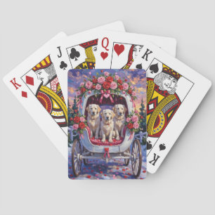 Great Pyrenees Dog Valentine's Day  Playing Cards