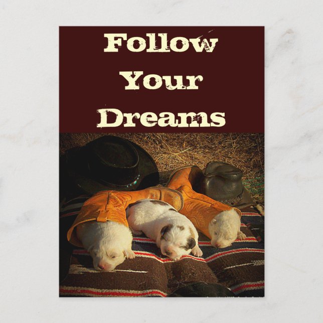 Great Pyrenees Dream Big Postcard (Front)