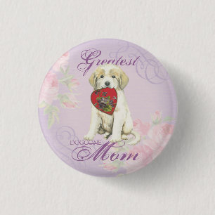 Great Pyrenees Heart Mum 3 Cm Round Badge