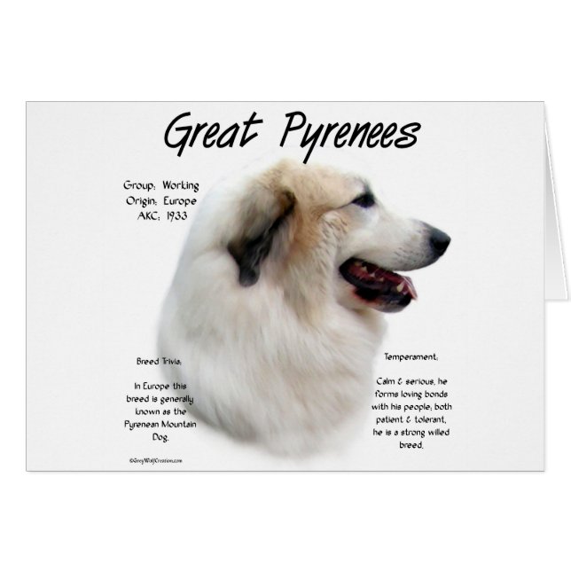 Great Pyrenees History Design (Front Horizontal)