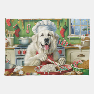 Great Pyrenees Holiday Baking: Festive Christmas Tea Towel