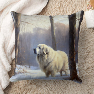 Great Pyrenees Let It Snow Christmas Cushion
