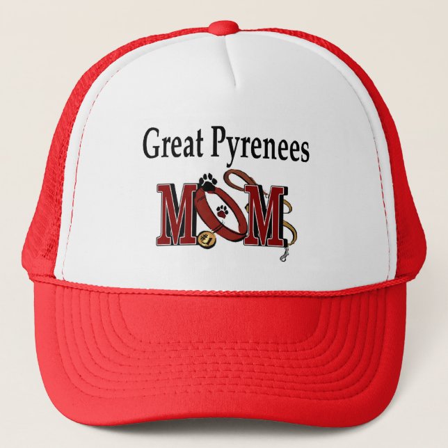 Great Pyrenees MOM Gifts Trucker Hat (Front)