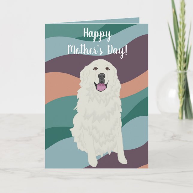 Great Pyrenees Mother’s Day  Card (Front)
