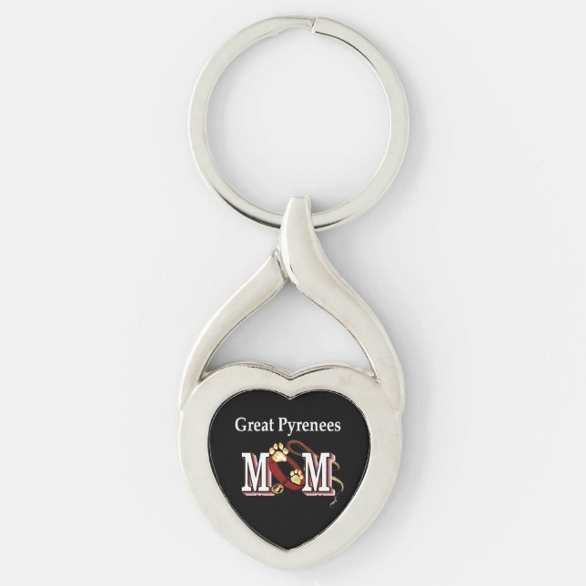 Great Pyrenees Mum Key Ring (Front)