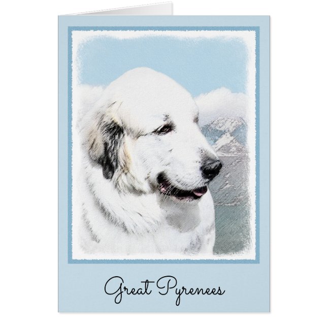 Great Pyrenees Painting - Original Dog Art (Front)