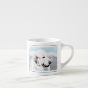 Great Pyrenees Painting - Original Dog Art Espresso Cup
