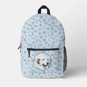 Great Pyrenees Painting - Original Dog Art Printed Backpack