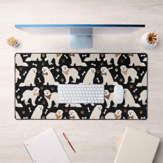 Great Pyrenees Paws and Bones Desk Mat