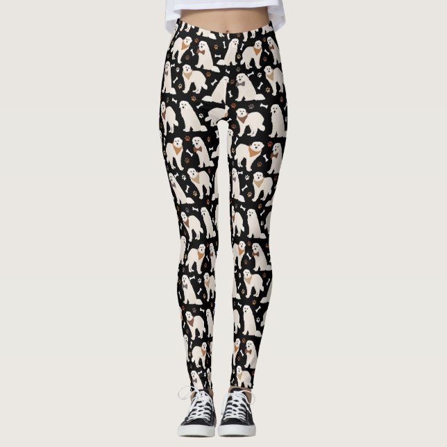 Great Pyrenees Paws and Bones Leggings (Front)