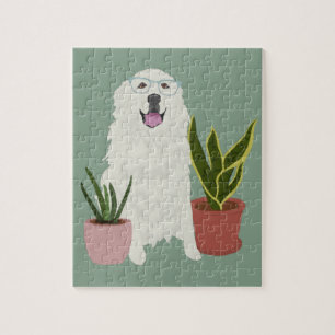 Great Pyrenees Plants Jigsaw Puzzle