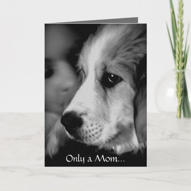 Great Pyrenees Puppy  Mother's Day Card (Front)