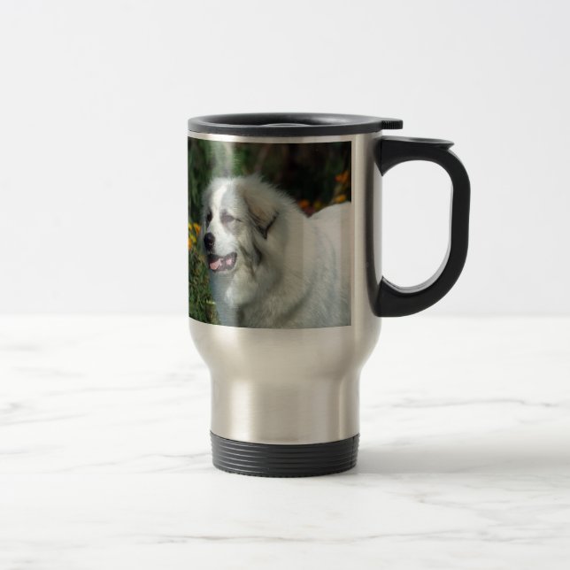Great Pyrenees Puppy Travel Mug (Right)