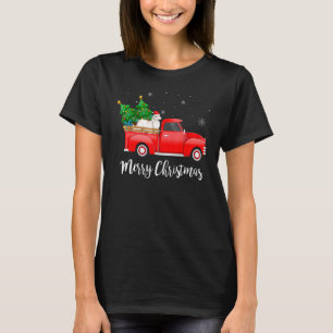 Great Pyrenees Red Truck Christmas Tree Xmas Dog T-Shirt
