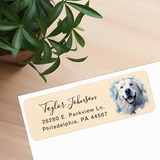 Great Pyrenees Return Address Label (Creator Uploaded)