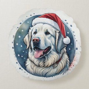 Great Pyrenees Round Pillow