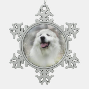 Great Pyrenees Snowflake Ornament - Winter Design